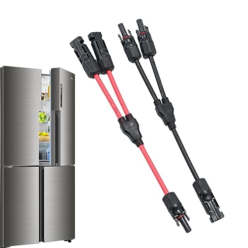 Pratvider Paneles solares - Adaptador Enchufe Solar Conexión Cable Rama Y | Cable, Cable Solar para Carga, Aire Acondicionado y calefacción