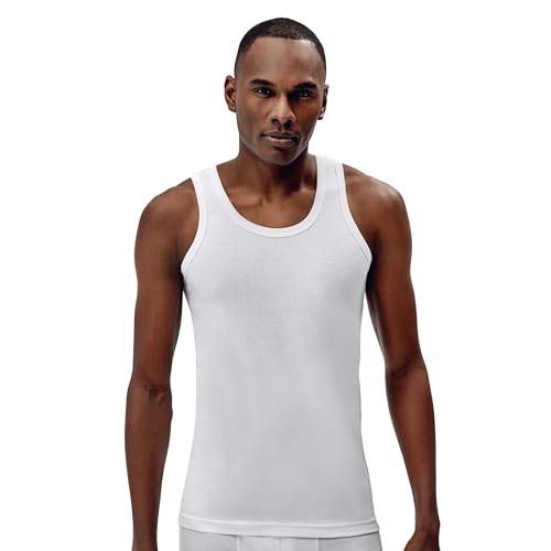 Brix Men's Tank Top Undershirts - 100% Cotton Multipack Tagless Shirts.2