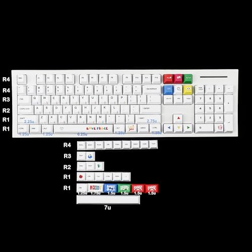 Image of YMDK Cherry Profile 131 Wukds Mood Dye Sub Thick PBT KEYCAP for MX Mechanical Keyboard 61 68 84 87 96 104 108