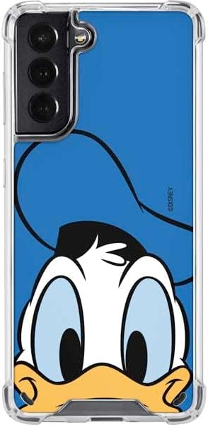 Skinit Clear Phone Case Compatible with Galaxy S21 5G - Officially Licensed Disney Friends Donald Duck Up Close Design