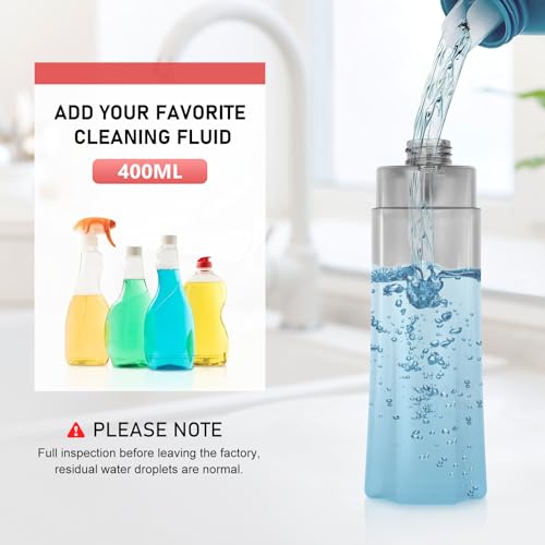Image of NileHome Mops for Floor Cleaning, Dust Mop with 3 pcs Washable Pads and 400ml Refillable Bottle Floor Mop for Household or Commercial Use Wet Mop for Hardwood Laminate Tile Ceramic