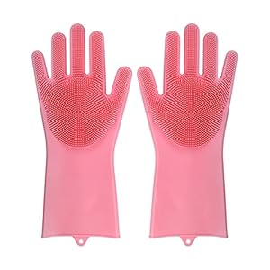 Vaatwasserij Schoonmaakhandschoenen Siliconen Rubber Spons Handschoenen Huishoudelijke scrubber Keuken…