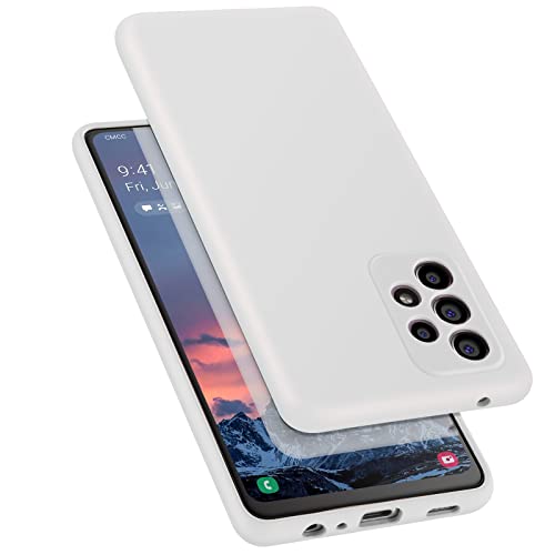 E Segoi Designed for Galaxy A52 5G / A52s 5G Case, Liquid Silicone Gel Rubber Shockproof Case Soft Microfiber Cloth Lining Cushion Compatible with Galaxy A52s/A52 5G 6.5 inch (White)