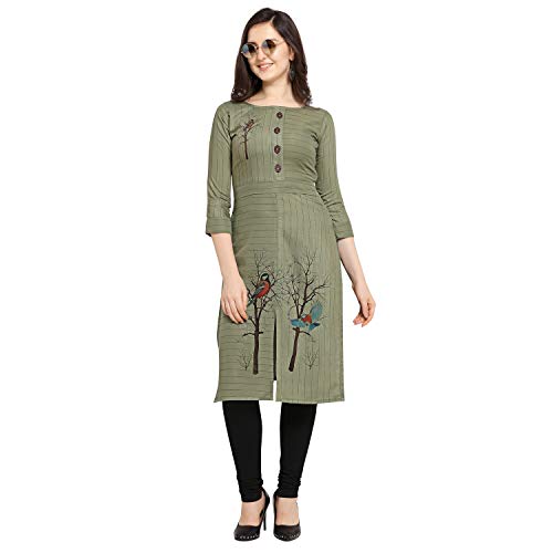 Reyon Fabric Kurta Wooden Button 