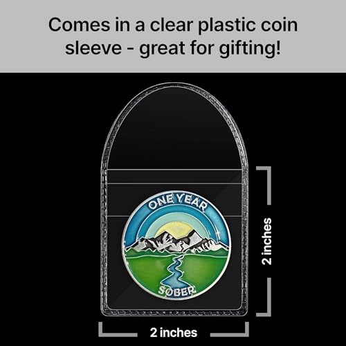 Image of The Achieve Mint 1 Year Sober Token - Non-AA, Non-Religious Sobriety Gift for Men & Women