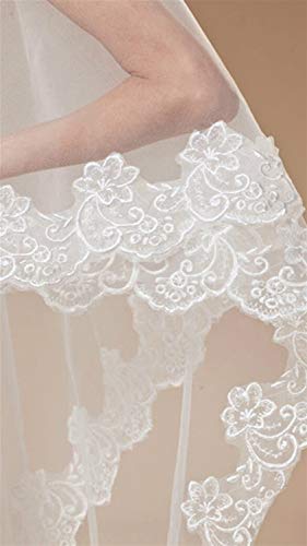 YUNGYE Velo da Sposa Catherdal Avorio 3M Lungo con...