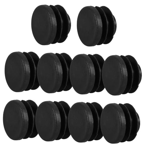 Abaodam 10Piezas Uds Tapones de Manillar de Bicicleta de Tapones de Plástico PVC Negros Agarre de Manija Accesorios de Bicicleta Manillares
