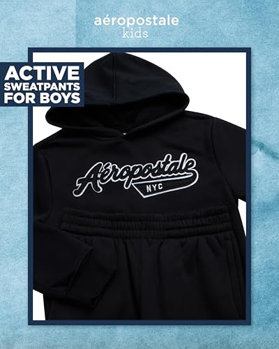 AEROPOSTALE Boys Sweatsuit - 2 Piece Athletic Pullover Hoodie Sweatshirt and Boys Jogger Pants with Pockets (Sizes 4-12)2