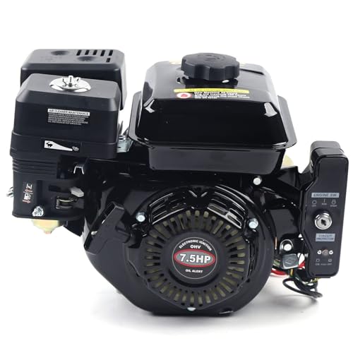 7.5HP Gas Engine, 212CC 4-Stroke Industrial-Grade OHV Gasoline Engine, Recoil/Electric Start Single Cylinder Air-Cooled Gasoline Engine for Ripper Mower Pump Generator Flail Mower Engine - Image 3
