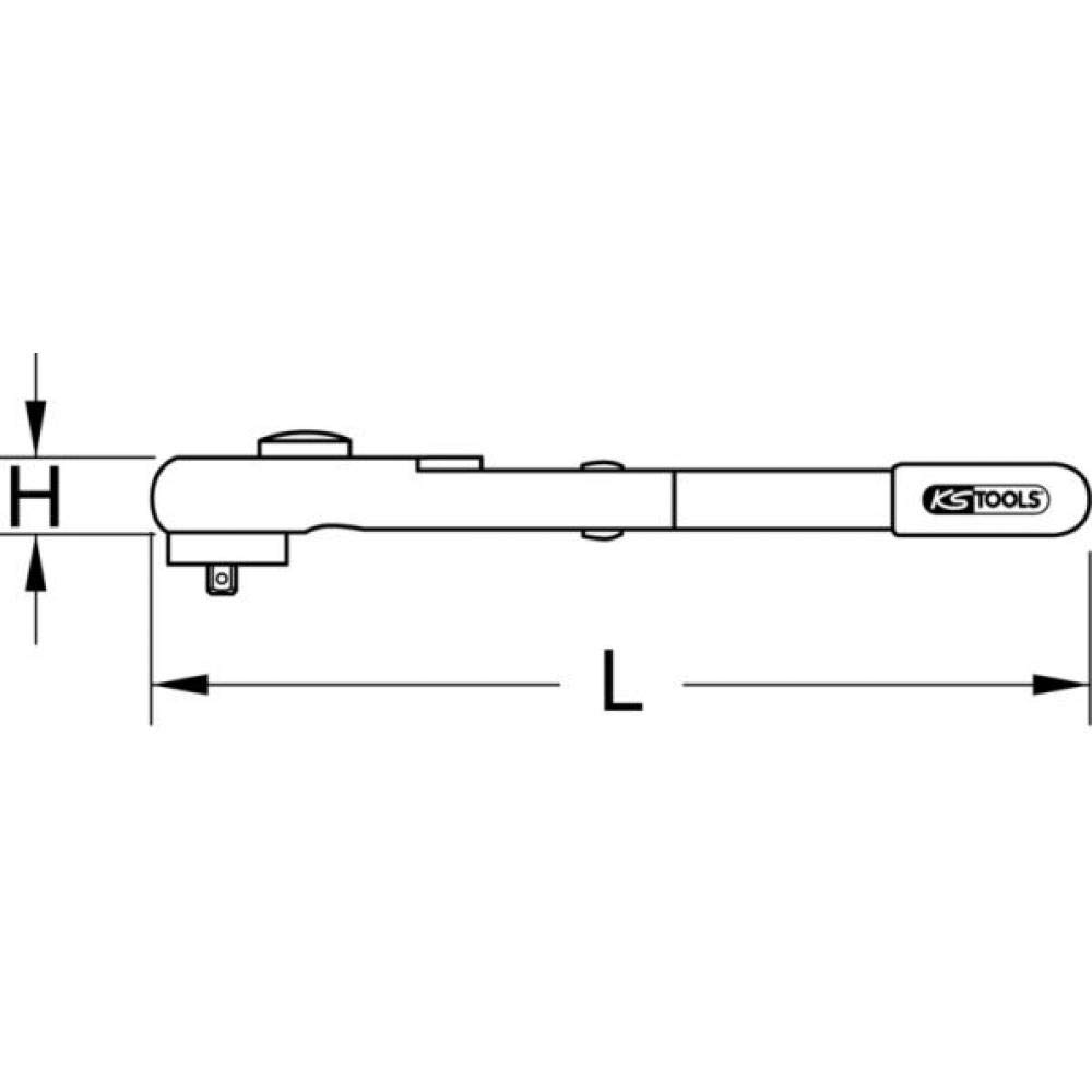 KS Tools 117.3810 - Llave dinamométrica aislada con cabeza de carraca reversible, 5-50Nm (tamaño: 3/8")
