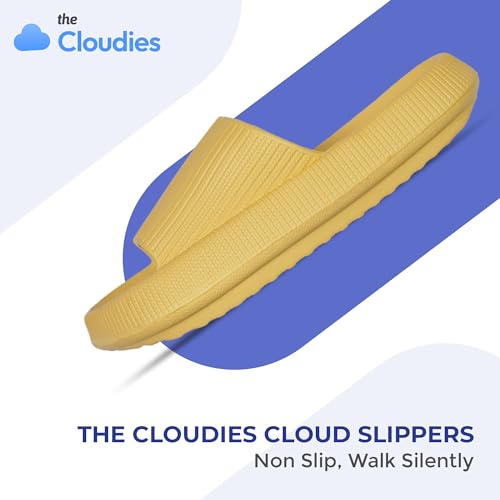 Image of Cloud Slides For Women And Men - Comfy Non Slip Indoors Slippers For Shower Spa Pool College Outdoors Slides - Soft And Cozy Open Toe House Sandals Thick Soles