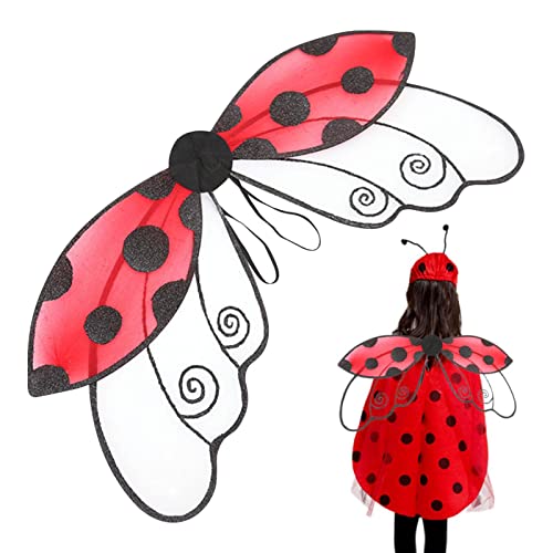 Geruwam Alas de Mariquita bebé,Disfraz...