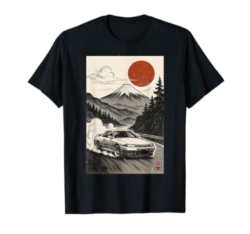 Cool Japanese Sport Race car Drifting Graphic T-Shirt