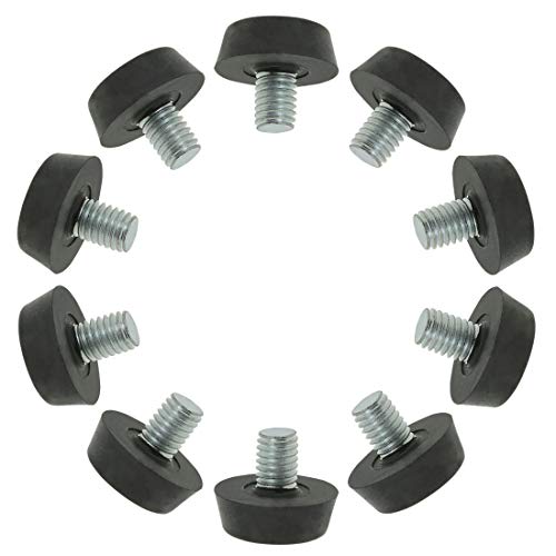 Sourcingmap M8 x 10 x 22mm Furniture Glide Leveling Feet Adjustable Leveler Floor Protector for Table Desk Cabinet Leg 10 Pack