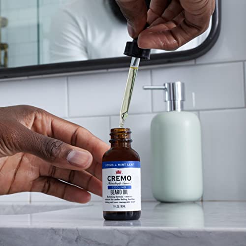 Cremo Beard Oil, Cooling Citrus & Mint Leaf, 1 Fl Oz - Restore Natural Moisture And Soften Your Beard To Help Relieve Beard Itch #TOP5