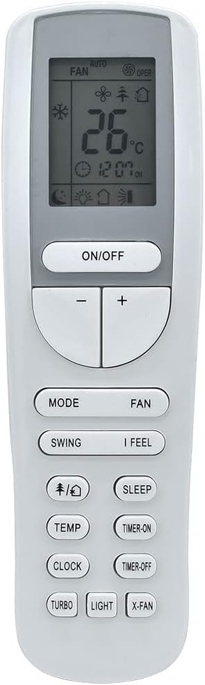Meide YAA1FB White Universal Air Conditioner Remote Control Only for YAA1FB YAA1FBF YAA1FB1 YAA1FB1F
