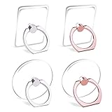 Cell Phone Ring Holder Stand Transparent Finger Grip 360 Degree Rotation Universal Smartphone Finger