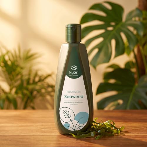 Image of Kyari Seaweed Extract Liquid Fertilizer 250 ml - Organic Plant Growth Booster for Home Garden, Indoor & Outdoor Plants, Potted Plants - Seaweed Plant Food - 100% Natural for Plant Parents