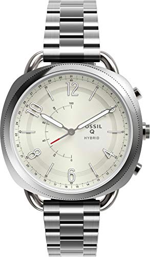 Montre connectée hybride Accomplice de Fossil en acier inoxydable pour femme, avec bracelet en acier inoxydable argenté, FTW1202