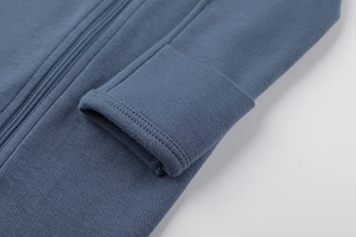 Image of O2Baby Baby Boys Girls Organic Cotton Zip-Front Sleeper Pajamas, Footed Sleep 'n Play