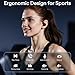 Hybrid Active Noise Cancelling Wireless Earbuds 80 Hrs Playtime Hi-Res Stereo Sound Bluetooth Headphones with Transparency Mode Ear Buds with Earhooks ANC Sports Earphones for Workout Running Travel