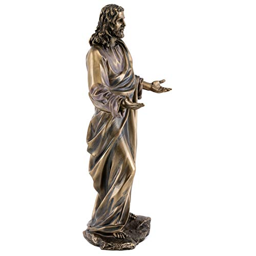 Estatua de Jesús en bronce fundido 11.5 pulgadas miniatura 4