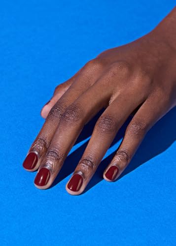 Image of ohora Semi Cured Gel Nail Strips (N Classic Burgundy) - Red, Solid, Works with Any UV /LED Lamps, Salon-Quality, Long Lasting, Easy to Apply & Remove - Includes 2 Prep Pads, Nail File & Wooden Stick
