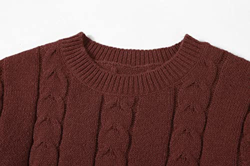 Image of CHARTOU Women's Winter Chunky Cable Knit Long Skirt 2 Piece Outfit Sweater Sets