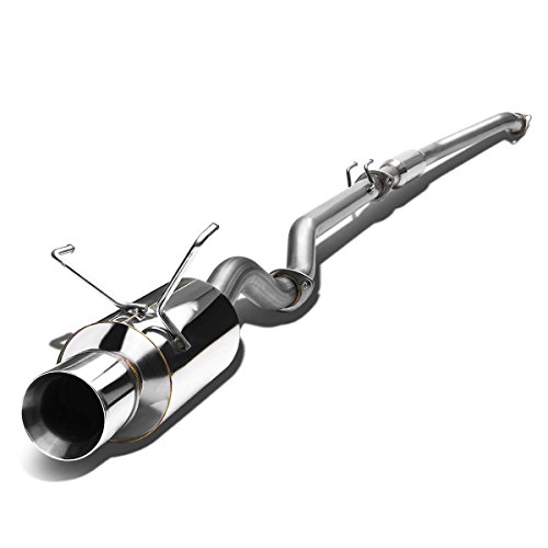 DNA Motoring CBE-HC02SI-NRT CBEHC02SINRT Stainless Steel Catback Exhaust System