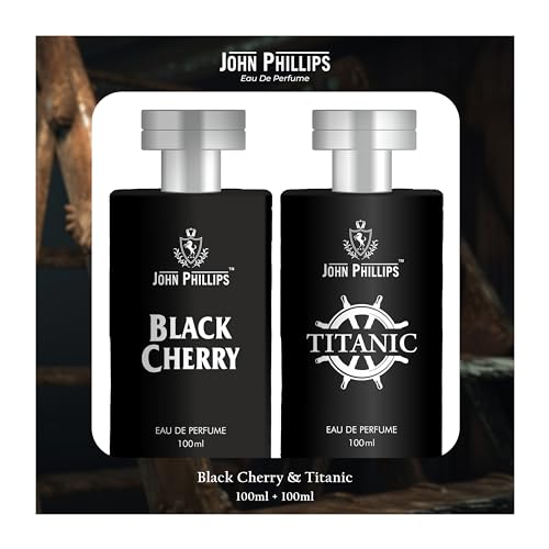 Image of John Phillips Blackcherry & Titanic 100 ml + 100 ml Eau De French Perfume For Men