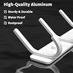 Coat Rack Wall Mount Hooks - 15 Inch Matte White Metal 6-Hook Organizer Wall Mounted, Modern Kids Room, Entryway & Bathroom Hanger for Beach Towels, Coats, Purses, Bags (1 Pack) - Image 3