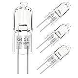 Wieyily 4 Pièces Ampoule Halogène G4 12V 20W Dimmable, Blanc Chaud 2700K, Lampe Halogene G4 pour Four, Hotte de Cuisine, Plafonnier, Bain, Éclairage D'armoire