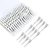 100pcs 1.77inches rust-proof metal alligator clip with a Clear Plastic Box, Styling, Hair Styling, Curling Clip, Hair Coloring, DIY Aaccessories, Items Fixed, Silver.
