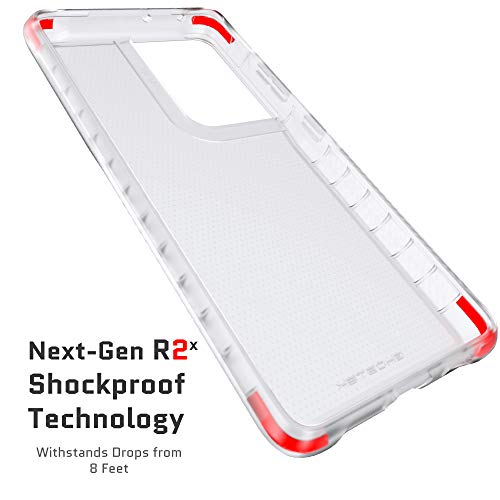 Image of Ghostek Covert Galaxy S21 Ultra Clear Case with Grip, Raised Bezel Screen Protection, Lifted Camera Lens Protective Bumper, Durable Slim Design for 2021 Galaxy S21 Ultra 5G (6.8 inch) (Phantom Clear), GHOCAS2676