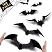 Ivenf Halloween Decorations Bat Wall Decals Stickers Decor 100 Pack, Extra Large 3D Bats Window Decals, Bat Halloween Door Decor