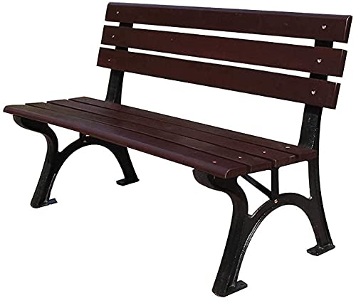 AMZOPDGS Patio Bench Park Bench Outdoor Conversation Couch, Terrace Bench Park Garden Bench, Outdoor 2-3 Seater Courtyard Cast Iron Metal Seat, Weather-Resistant Anticor