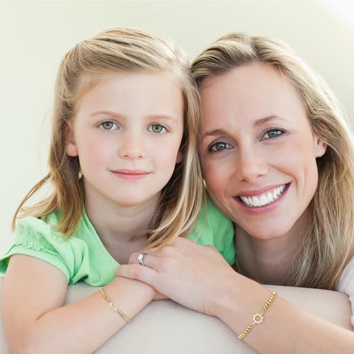 Image of Matching Mother Daughter Bracelets for 2 Daughter and Mother Jewelry for Daughter Gifts From Mom, Inspirational Jewelry for Daughter Mother Gift