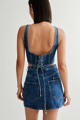 Women's Lace Front Mini Skirt4