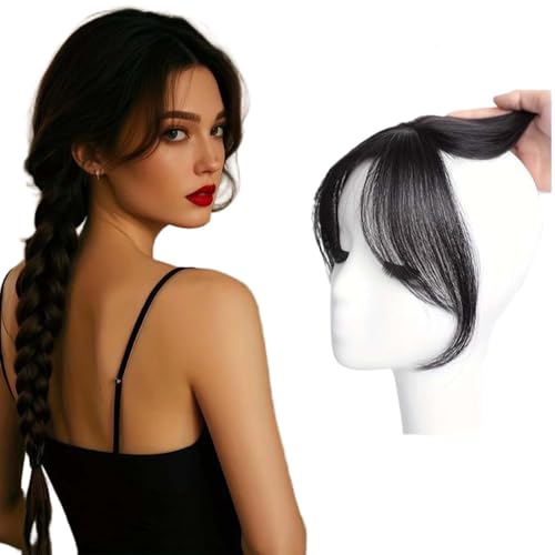 Image of Front Hair Extensions for Women, Extensions for Thinning Hair, Extension for Instant Volume, Brown Black Hairs Topper for Women