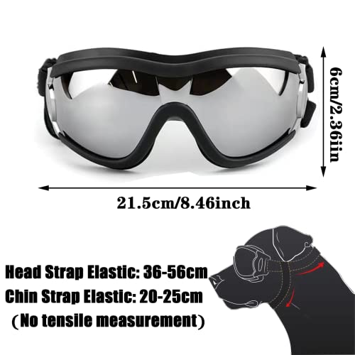 UV-Schutzbrille für Hunde; Einstellbar Hunde Sonnenbrille; Hundebrille Schützen Sie die Augen Ihres Hundes; Schutzbrille Wasserdicht Winddicht Antibeschlagbrille Augenschutz für Groß/Mittel Hund