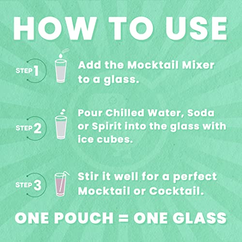 Image of Bevzilla Mocktail Mixer Powder - Martini Watermelon (5 Pouches), Non Alcoholic| Makes 5 Drink| Refreshing| Low Calories| Instant Mocktail| Easy To Make| Party Mixer for Drinks