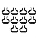 10 Stück Rutschfeste Gartenmöbel Clips aus Kunststoff für Rattan Sofa Verbindung – Schwarz Anti-Verrutsch Befestigung für Terrassenmöbel und Sessel im Außenbereich(Large)