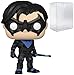 POP DC Heroes: Gotham Knights - Nightwing Funko Vinyl Figure (Bundled with Compatible Box Protector Case), Multicolor, 3.75 inches
