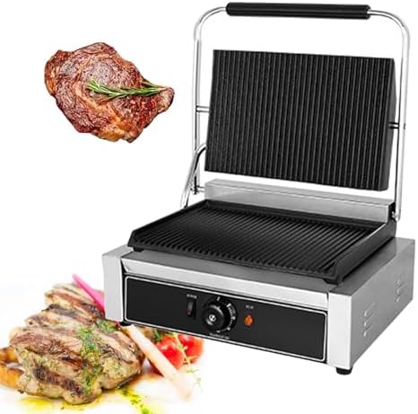 Commercial Electric Griddle, Stainless Steel Nonstick Hot Plate with Adjustable Temperature for BBQ, Restaurant & Home Cooking, Perfect for Pancakes & Breakfast Meals