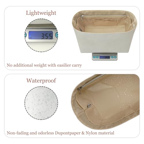 Ultra-light Purse Insert Organizer Compatible with Lv speedy 25,Carryall PM Bag and More, Water-proof Dupontpaper Handbag Storage for Luxury Bags, Keeps Tote Handbags Neat (SP25)