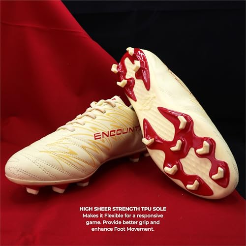 Image of Nivia Encounter 11.0 Football Stud for Mens, TPU Sole with PVC Synthetic Leather Upper for Hard and Grassy Surfaces
