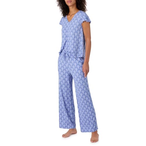 Image of Tommy Bahama Matching 2 Piece Short Sleeve Jersey Pajamas for Women Set