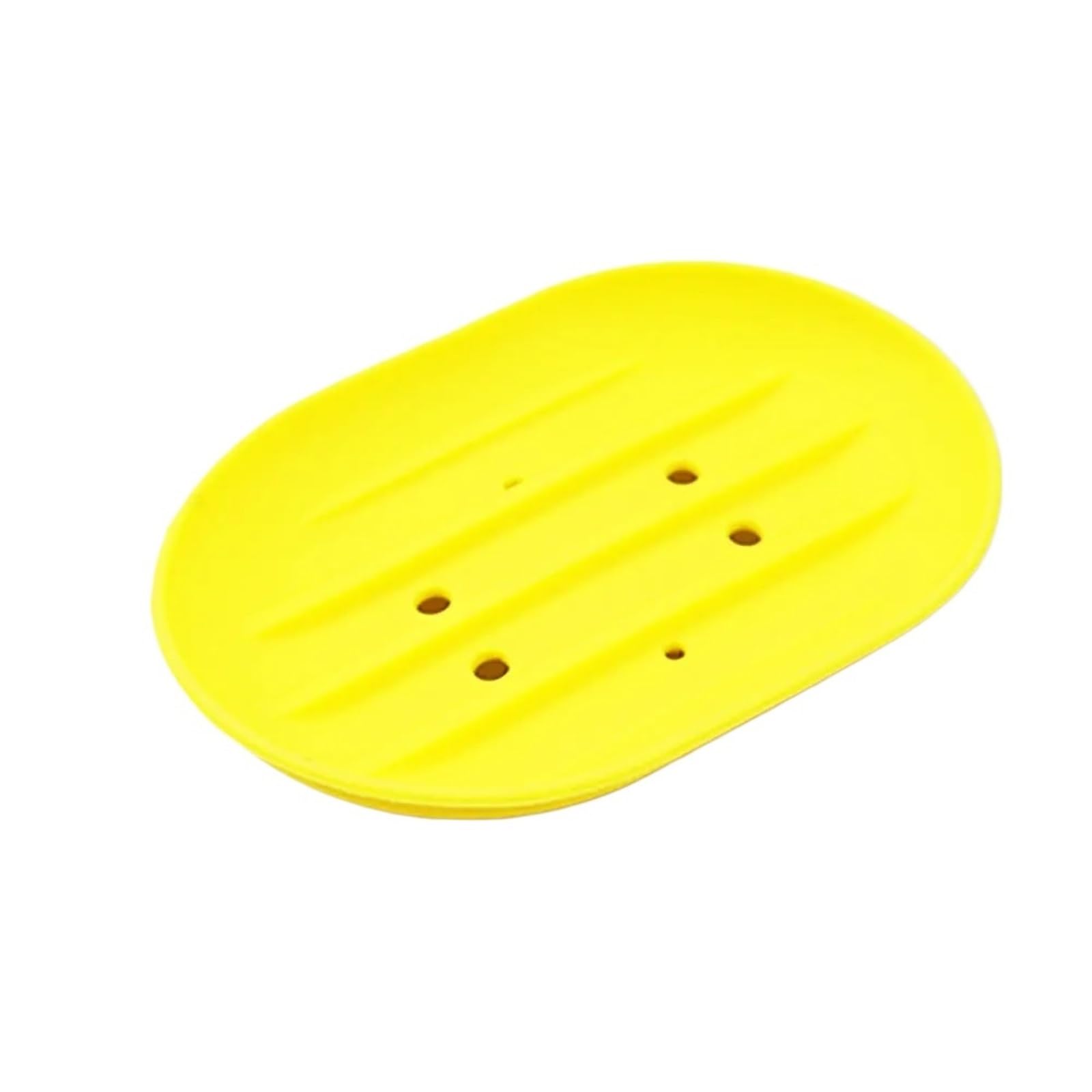3Pcs Silicone Bathroom Dish Home Shower Travel Hiking Holder Container Soapbox Soap Rack Flexible for Soap(Yellow)