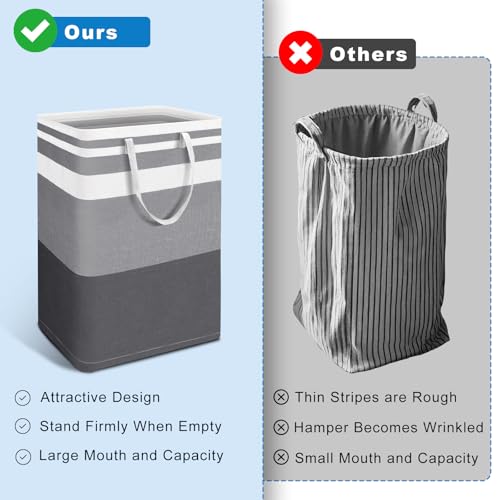 2-Pack Large Laundry Bag, Waterproof,Collapsible Tall Clothes Hamper with Extended Handles for Clothes Toys in the Dorm and Family,NO have Wire frame! not stand up!