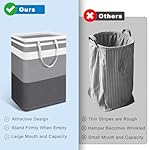 2-Pack Large Laundry Basket, Waterproof, Freestanding Laundry Hamper, Collapsible Tall Clothes Hamper with Extended Handles for Clothes Toys in the Dorm and Family - Image 2
